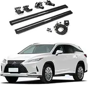 MOMOAU Auto Retractable Electric Running Boards Compatible with 2012-2022 Lexus RX RX270 RX350 RX450H RX200T - 2-Pack Aluminum Alloy Side Steps with Multi-Color LED Lights, True Flush Mount((2017-20