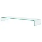 TV Stand/Monitor Riser Glass Clear 120x30x13 cm vidaXL