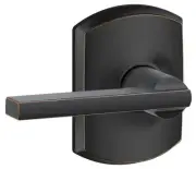 Schlage F10-LAT-GRW Latitude Passage Door Lever Set - Bronze