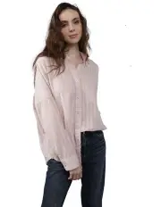 [American Eagle] Go Big Beach Shirt in Hushed Violet
