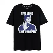 Star Trek Mens Live Long And Prosper T-Shirt Black M
