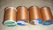 4 COATS THREAD GOLDEN/RUST MULTI COLOR COTTON COVERED POLYESTER SPOOLS 1175 yds.