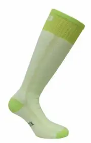 TODDLER KIDS EUROSOCK “SNOW BASE OTC” SKI SOCKS (LIME GREEN) 2XS SIZES: 13-1