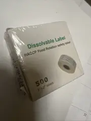 restaurant Dissolvable Food service Labels 500 Stickers HACCP rotation safety
