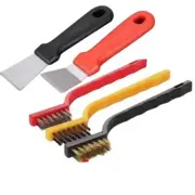 5Pcs Stainless Kitchen Stove Cleaning Brush Scraper Tool Set, Heavy Duty