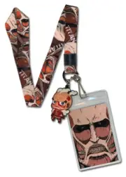 Attack on Titan: Colossal Titan Lanyard ID Holder with Charm #37577 *NEW SEALED*