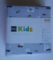 THE BIG ONE Kids Easy-Care Full Sheet Set 275 Thread Count Transportation Gray