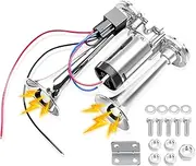 Donpida 12V Truck Train Air Horn150DB Super Loud Car Horns Airhorn Kit with Compressor for Trucks Boats Trains Motorcycle Ship Speaker (Silver)