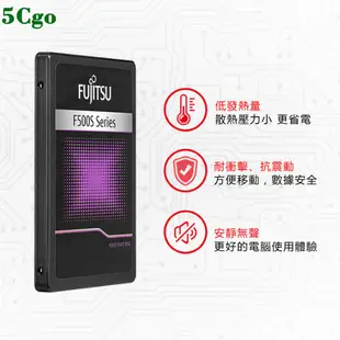 5Cgo【含稅】Fujitsu富士通F500S-120G固態硬碟桌上型筆記型電腦SSD高速方便 另有240G 480G
