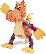 GOOLA Dragon Interactive Plush Stuffed Toy, Dog Squeaky Toys, Multicolor, 8.5 x 6.5 x 10 inches, Large Breed Dogs
