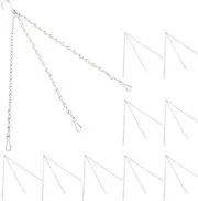 Hanging Chain with Hooks Durable Iron Multifunctional Plant Hangers for Indoor Outdoor Garden Use Electroplated White Zinc 41.5cm 10Pcs