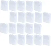 ETHZZLE 20pcs Box Abs Holder Card Holders Transparent Memory Card Keeper Cards Storage Case White