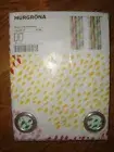 NEW Ikea Window Panels Pair of Curtains Eyelets 57 x 98 " White Watercolors NOS