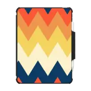 iPad Air 11-inch (M2/M3) Impact Folio Case Blue and yellow Chevron