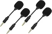 LIGHTAOTAO 4Pcs Noise Canceling Microphone Directional Recording Mic for Phone Compact and Portable for Streaming Conferences Singing Live Broadcasts