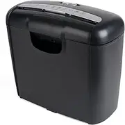 [Pavo] Premium 8038770 Paper Shredder up to 6 Sheets, Strip Cut, Credit Card Shredder Including Waste Paper Bin, 10 L, Black