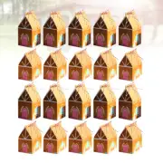 20 Pcs Gingerbread Treat Boxes House Cookie Containers for Cookies Child