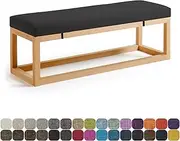 Cushion,Bench Cushions for Indoor Furniture, 66.9 x 19.7 x 3.1 inch Patio Bench Pad, Bay Window Seat Cushion, Outdoor Garden Sofa Couch Rocking Chairs Pads with Elastic Locks Ties, Color #28