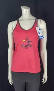 Brooks Epiphany Support Tank II Coffee Talk Riders Graphic, Pink, NEW, Large