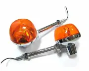 2X Front Turn Signal Lights For Honda CB175 CB200 T CB450 CB500 CB350 F/G w/stay