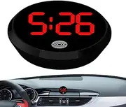 Car Dashboard Digital Clock, Touch-Activated Display, Vent Clip Timepiece, 4.6cm, Stylish Night Watch, Compact Modern Design, Perfect for Car Truck Dashboard