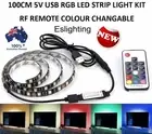 1M 5V RGB REMOTE CONTROL LED STRIP LIGHT USB KIT BACKGROUND LIGHTING TV LAPTOP