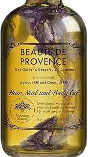 Lavender Multi-Use Oil for Face, Body and Hair - Organic Blend of Apricot, Vitamin E, Fractionated Coconut and Sweet Almond Oil Moisturizer for Dry Skin, Scalp and Nails - 4 Fl Oz