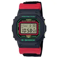 在飛比找momo購物網優惠-【CASIO 卡西歐】G-SHOCK 聖誕風格方框帆布錶帶電