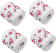 4 Pack Christmas Themed Tissue Rolls Funny Napkin Roll Paper for Party