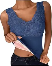 [Generic] Big and Tall Thermal Shirts Thermal Underwear Womens Ultra Soft Suit Winter Seamless Heat Velvet Thermal Vest Slim Base Layer Lace Sling Cold Thermal Mens Shirt