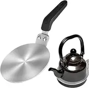 Esncddym Cooking Induction Adapter - Heat Conduction Plate For Stove,Induction Hob Heat Cooking Stainless Steel Coffee Cookware Simmer Ring Plate With Handle For Electric Glass Cooktop