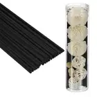 20CM/8Inch Reed Diffuser Stick, 50 Pack Refill Sticks with PET Bottle, Black