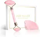 Jade Roller and Gua Sha Scraping Massager Set - Anti Aging, Wrinkle Reduction
