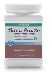 Visions Accents Paint+Primer Scented Paint, Magnolia Brush Eggshell, 1/2 Gallon