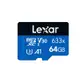 Lexar 雷克沙 633x microSDXC UHS-I A1 U3 64G 記憶卡
