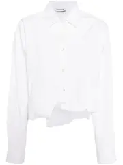 [Monse] Deconstructed Cropped Button Down Blouse