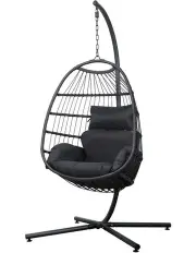 [Gardeon] Hanging Pod Chair in Grey