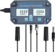 ACAGALA WiFi Digital Water Quality Tester Wall Mounted 6 in 1 Water Analyzer PH/EC/TDS/Salt/S.G/Temperature APP Remote Monitoring Alarm Notification for Drinking Water Aquarium Hydroponics Lab