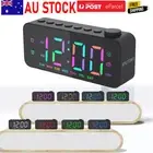 Time Display FM Radio Bedside Snooze Clocks Smart RGB LED Digital Alarm Clock