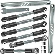 BRCatWPark RC Turnbuckles Camber Links Upgrades Parts for Ecx 1/10 2WD,6PCS Aluminum Adjustable Turnbuckles Links,w/spanner