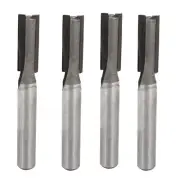 4 Pcs Woodworking Cutting Tool Double Flutes Straight Router Bit 1/4" x 5/16"