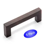 *5 Pack* Cosmas Cabinet Hardware Oil Rubbed Bronze Handle Pulls #14777-3ORB