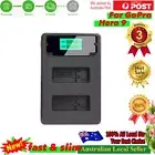 2-channel battery charger for GoPro Hero 12 11 10 9 Black with charging cable