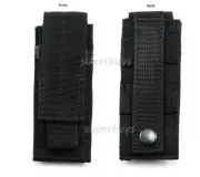 Black MOLLE Tactical Case Torch Attach to Belt Pouch Holder Holster Utility Tool