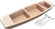 yuksok Boat Model Toy Boat Model Decorative Bookcase Decor Ship Crafts Wood Canoe Wooden Ornaments for Party Ornaments Desktop Decor, Style B
