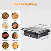 Panini Press Griller 15.8" Diagonal Non-Stick 4 Slice Sandwich Maker 1200W