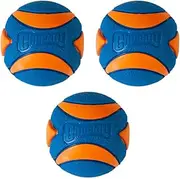 Chuckit! Ultra Squeaky Ball Dog Toy, Durable High Bounce Floating Rubber Squeaky Dog Ball, Launcher Compatible Toy for Dogs, Pack of 3, Medium