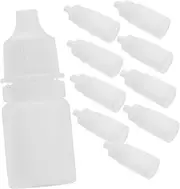 Anneome 10pcs Plastic Eye Dropper Bottles Caps Squeezable Liquid Dropper Bottles for Eye Drops Essential Oil