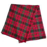 Home Collection Christmas Plaid Table Runner, Red Green & Metallic Gold, 13 x 72