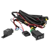 Fog Light Switch Wiring Kit with 12V On/Off Switch Relay for Auto Accessories